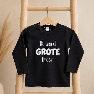 Productfoto Tshirt ik word grote broer zwart