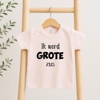 Productfoto Tshirt ik wordt grote zus licht roze