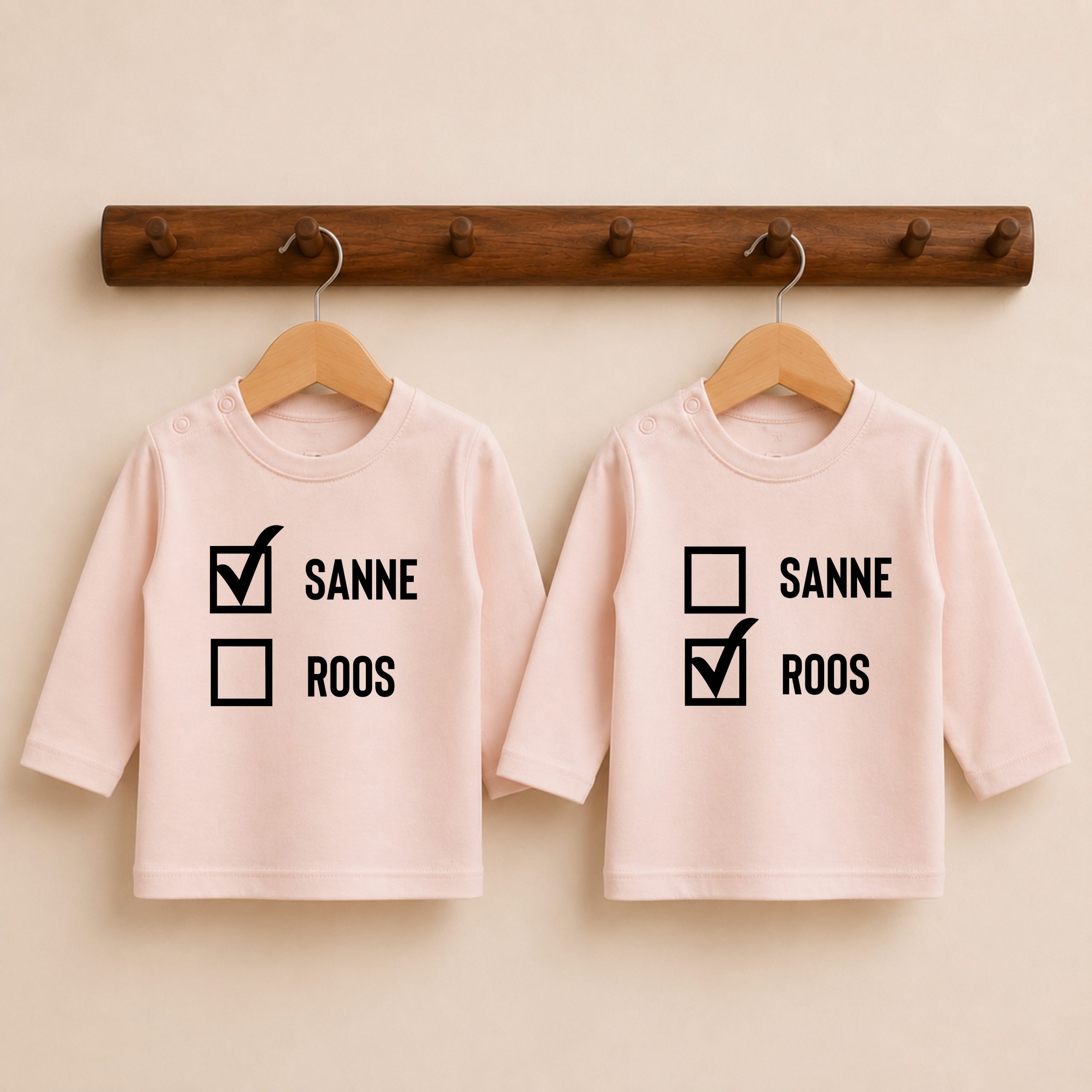 Productfoto kinder t-shirt tweeling namen
