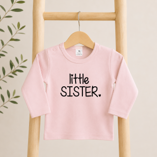 Productfoto tshirt little sister licht roze