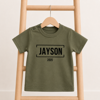 Productfoto T-shirt naam met geboortejaar
