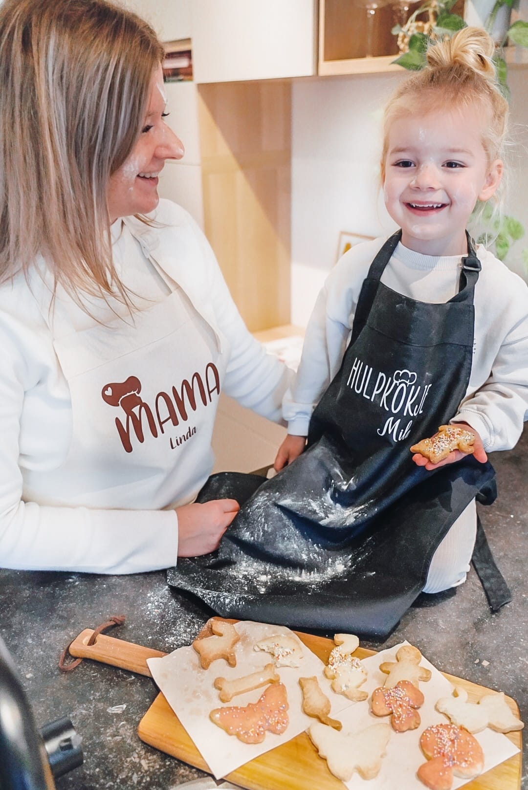 Keukenschort MAMA vrouw gepersonaliseerd met naam
