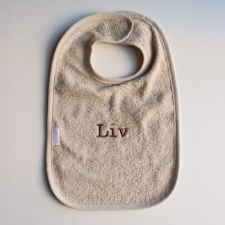 badstof slab met naam geborduurd