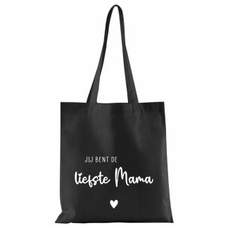 Herbruikbare tas met liefste mama tekst - origineel en praktisch cadeau